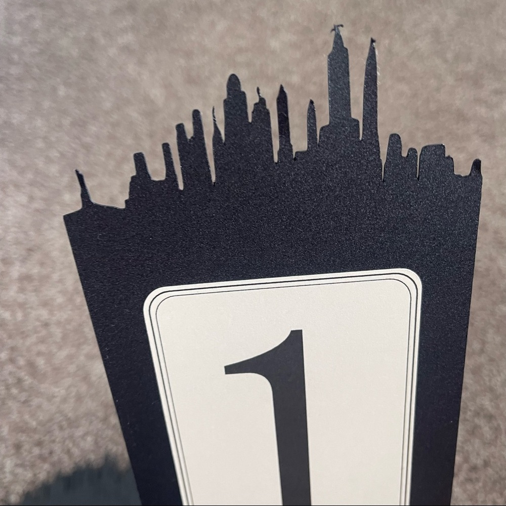 NY theme table numbers 1-30